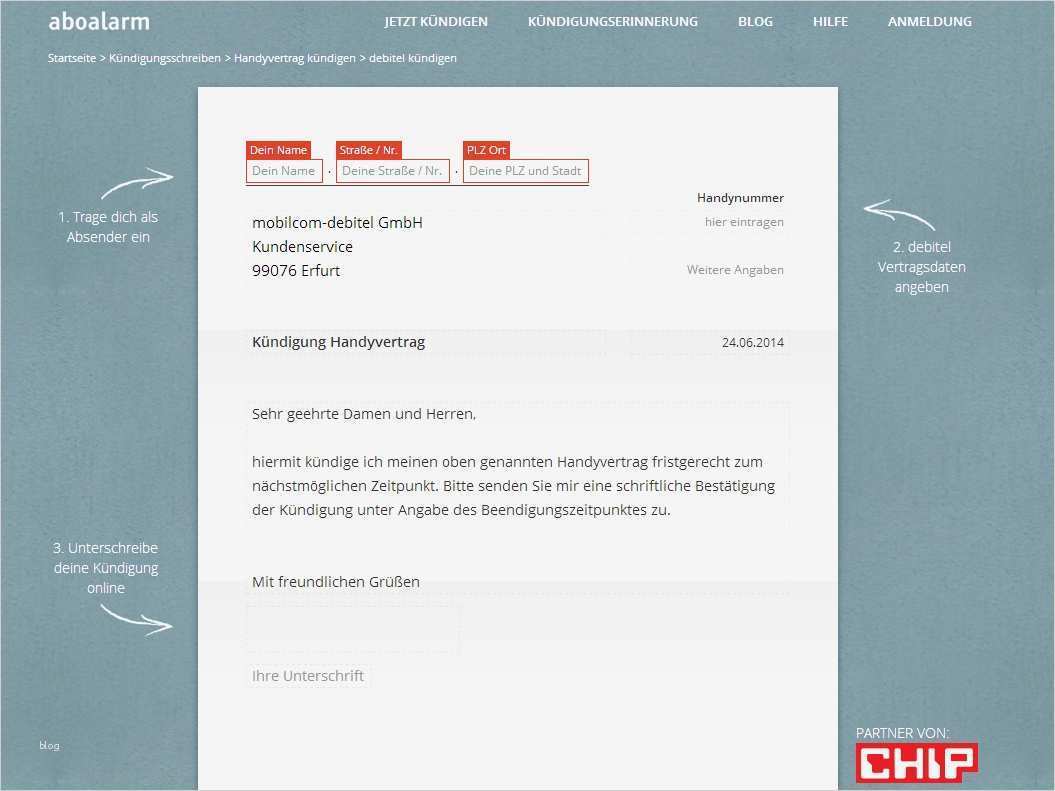 Mobilcom Debitel Handyvertrag Kündigen Vorlage Neu Debitel Kündigung Vorlage Download Chip