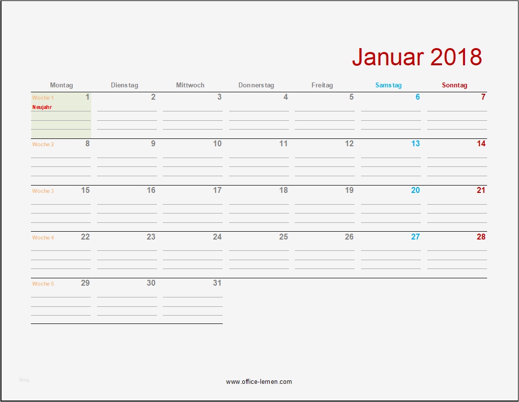 Monatskalender Word Vorlage Neu Kostenlose Kalendervorlagen 2018 Fice Lernen