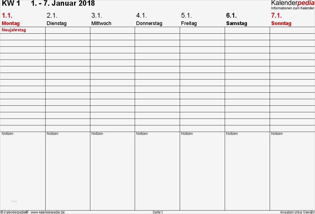 Monatskalender Word Vorlage Schön Wochenkalender 2018 Als Word Vorlagen Zum Ausdrucken