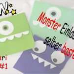Monster High Einladungskarten Vorlagen Erstaunlich Monster Einladungskarte Basteln Diy Mike Aus Monster