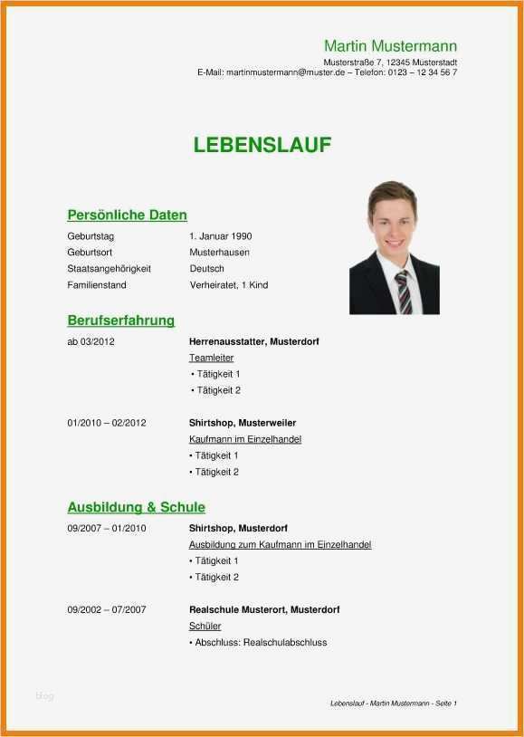 5 lebensläufe vorlagen