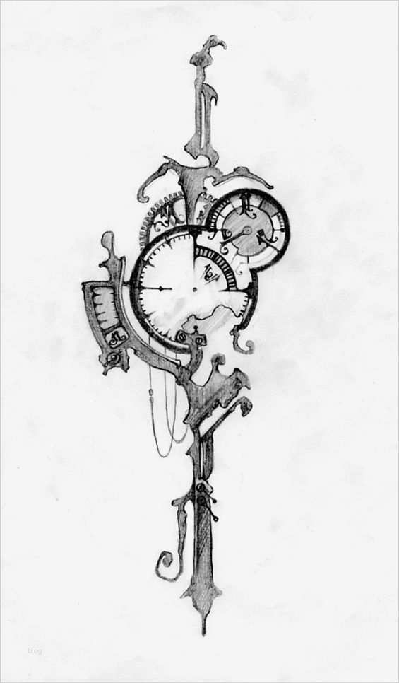 Motion 5 Vorlagen Schön Drawn Pocket Watch Key Pencil and In Color Drawn Pocket