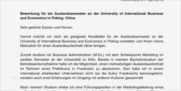 Motivationsschreiben Auslandssemester Vorlage Erstaunlich Motivationsschreiben Ausland Motivationsschreiben