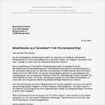 Motivationsschreiben Pflege Vorlage Schön Bewerbung Als Fachkraft Für Pflegeassistenz Bewerbung
