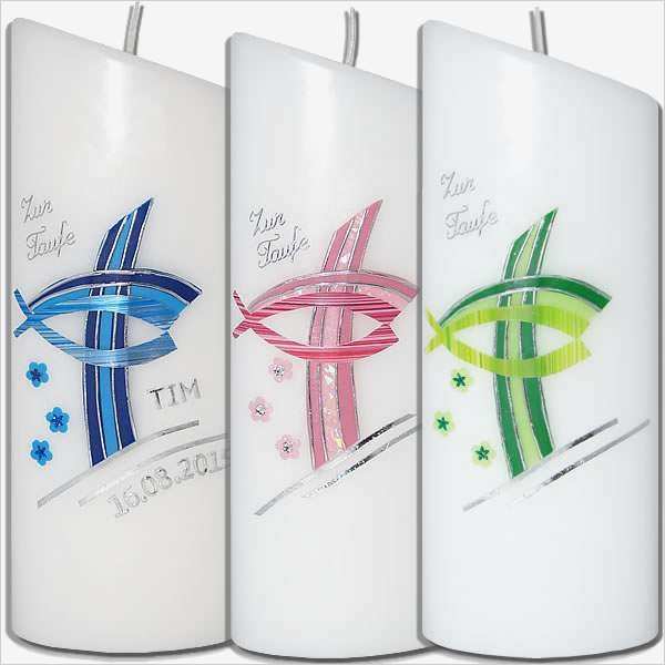 Motive Taufkerzen Vorlagen Erstaunlich Taufkerzen Mit Modernen Motiven Fisch & Kreuz