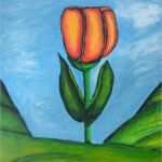 Motorradhelm Design Vorlage Inspiration Acrylbild "tulpe"