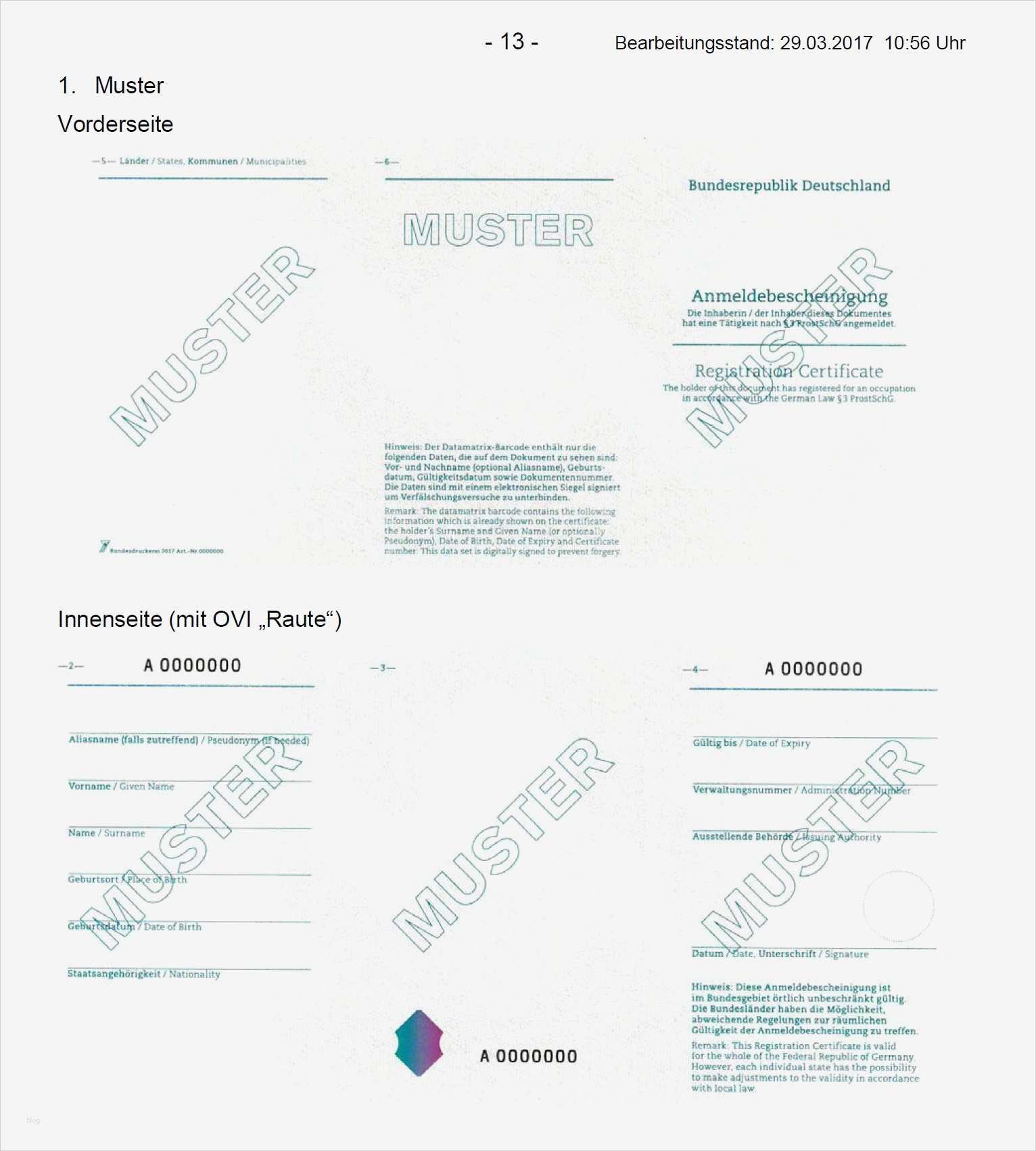 Mustervereinbarung Vorlage Muster Erstaunlich Entwurf Der Anmeldebescheinigung Für Prostituierte