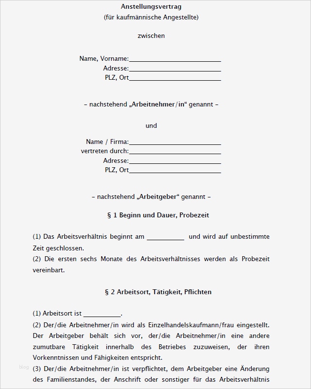 Mustervereinbarung Vorlage Muster Luxus Fein Standardarbeitsvertragsvorlage Zeitgenössisch