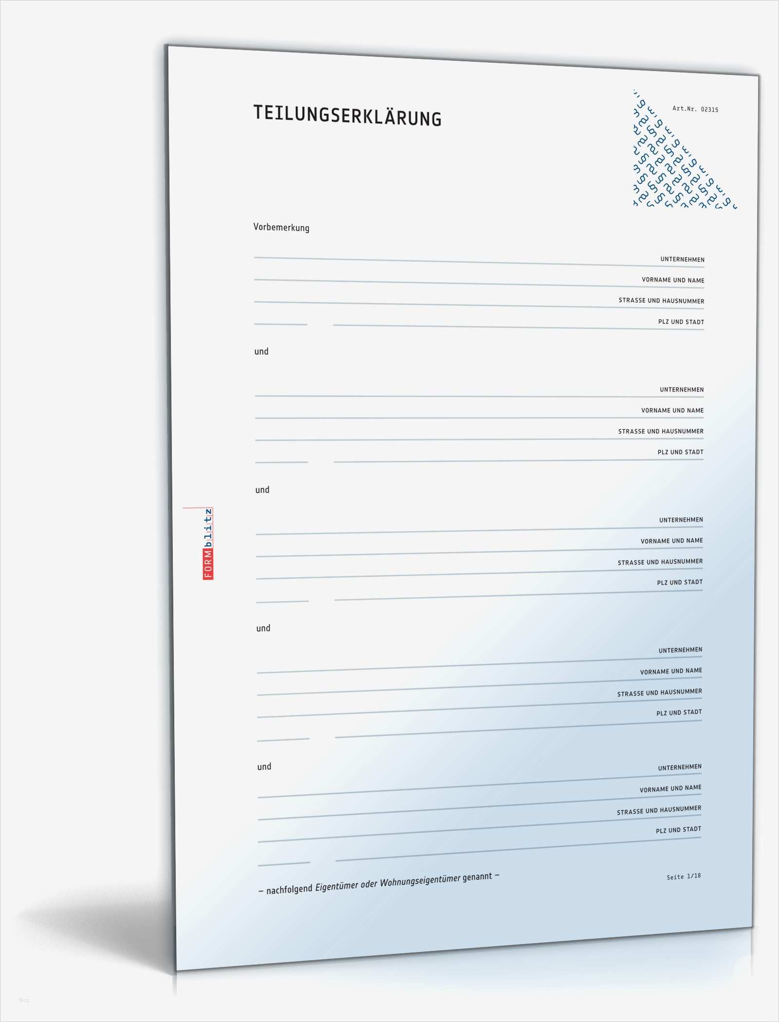 Nachtrag Mietvertrag Eigentümerwechsel Vorlage Best Of Teilungserklärung Wohnungseigentum