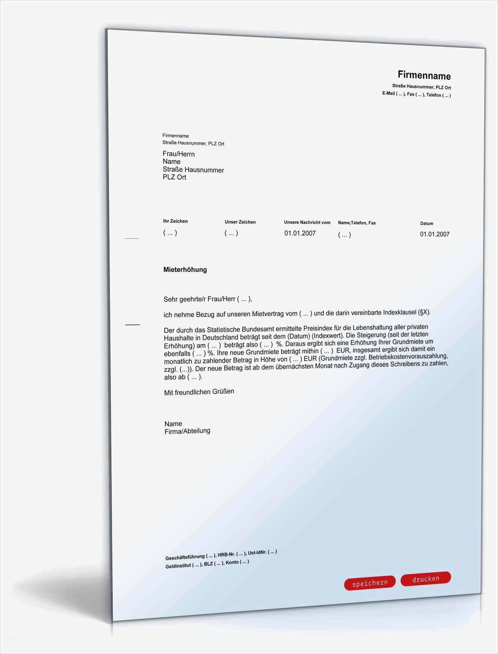 Nachtrag Zum Mietvertrag Mieterhöhung Vorlage Erstaunlich Mieterhöhung Indexmiete Rechtssicheres Muster Zum Download
