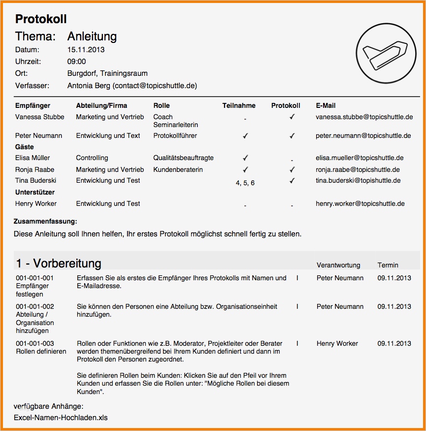 Nachweis Praktikum Vorlage Erstaunlich 11 Ergebnisprotokoll Beispiel