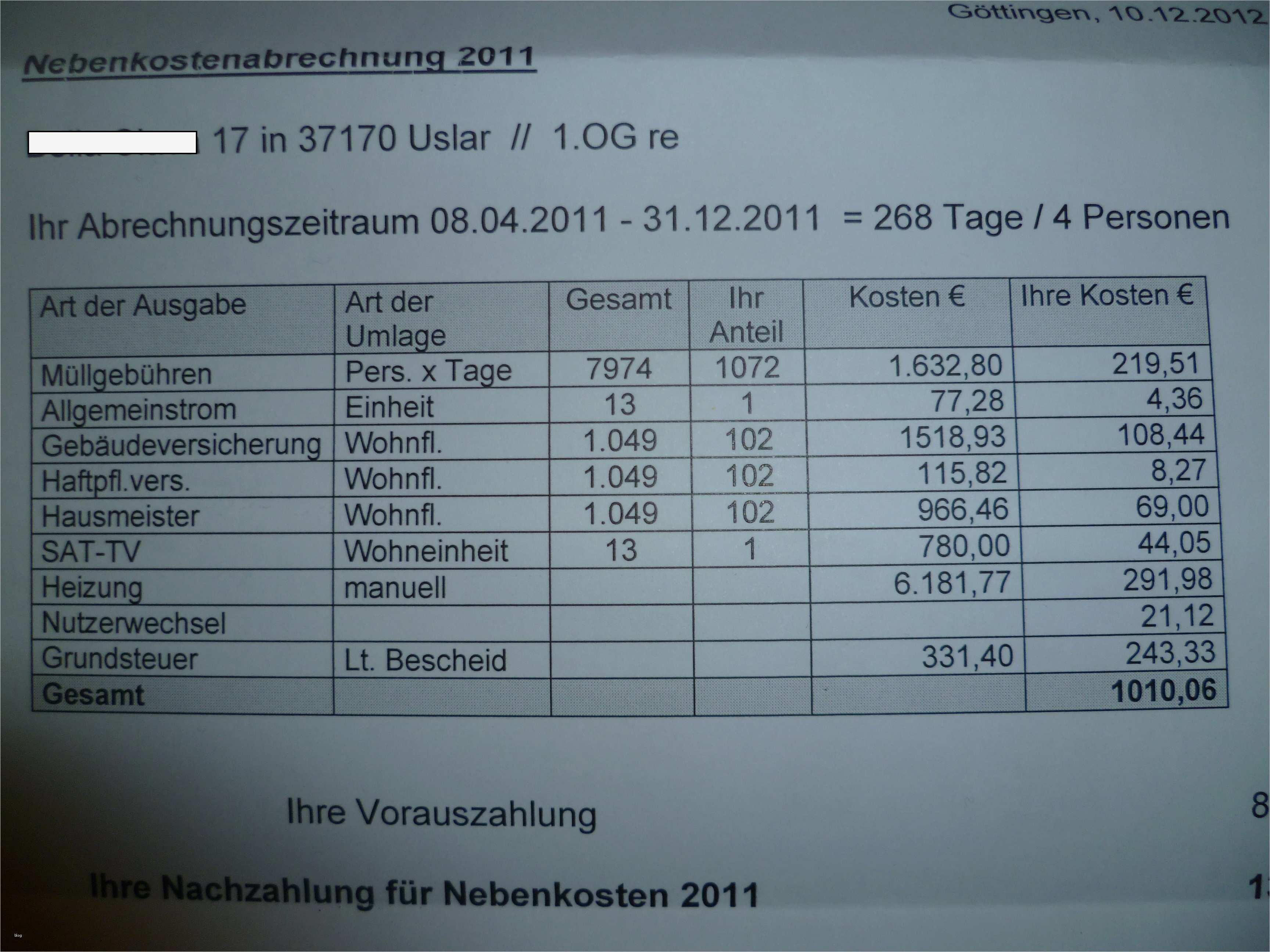 Nebenkostenabrechnung Vermieter Vorlage Einzigartig Mietrecht Nebenkostenabrechnung Betriebskostenabrechnung