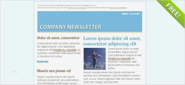 Newsletter Abbestellen Vorlage Einzigartig Blaue Email Marketing Newsletter Vorlage