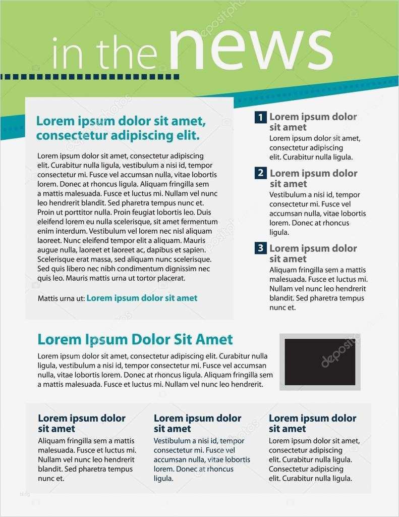 Newsletter Layout Vorlage Cool Newsletter Vorlagen Layout — Stockvektor