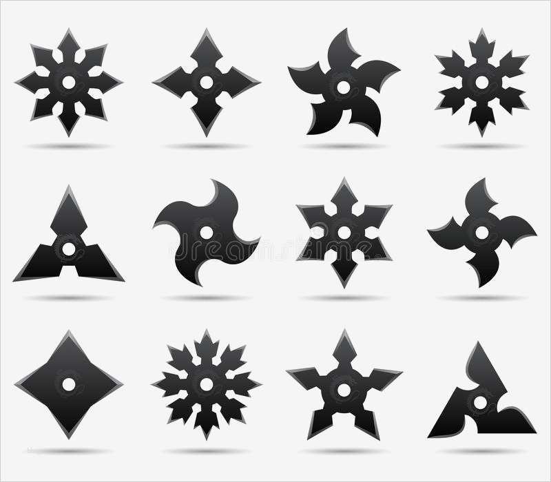 Ninja Stern Vorlage Hübsch Ninja Sterne Vektor Abbildung