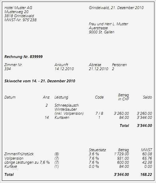 Now Show Rechnung Vorlage Erstaunlich Mwst Branchen Info 08 Hotel Und Gastgewerbe