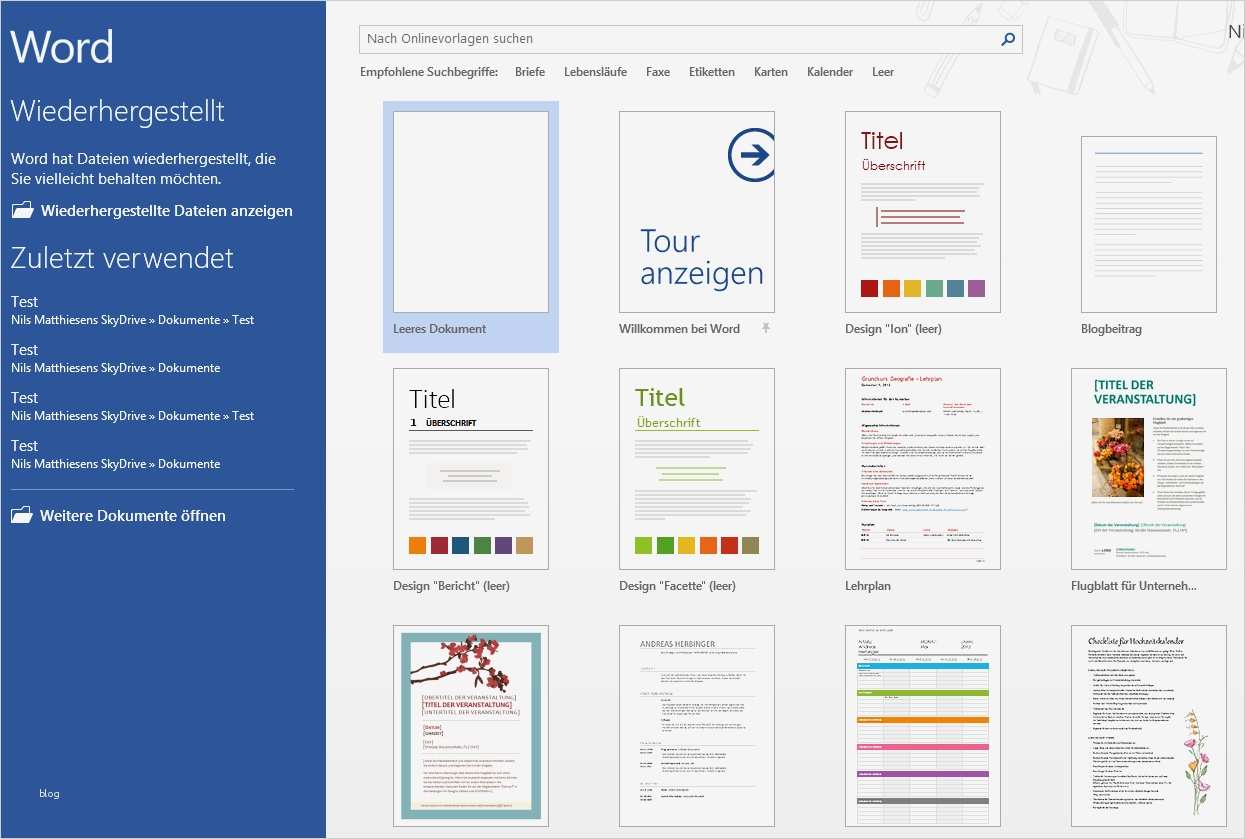 Office Com Vorlagen Bewundernswert Microsoft Fice 2013 Neuen Funktionen In Word