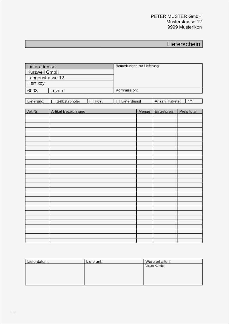 Office Vorlage Lieferschein Beste Lieferschein Vorlage Schweiz Kostenlos – Muster Vorlage