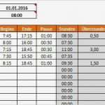 Office Vorlagen 2016 Genial Arbeitszeitnachweis Excel Vorlage