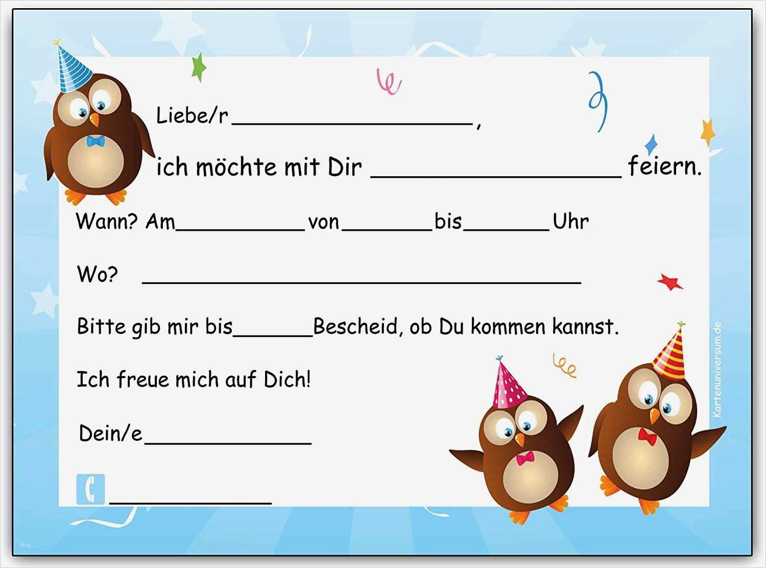 Openoffice Einladungskarten Vorlagen Schön Einladungskarten Geburtstag Kinder Einladungskarten