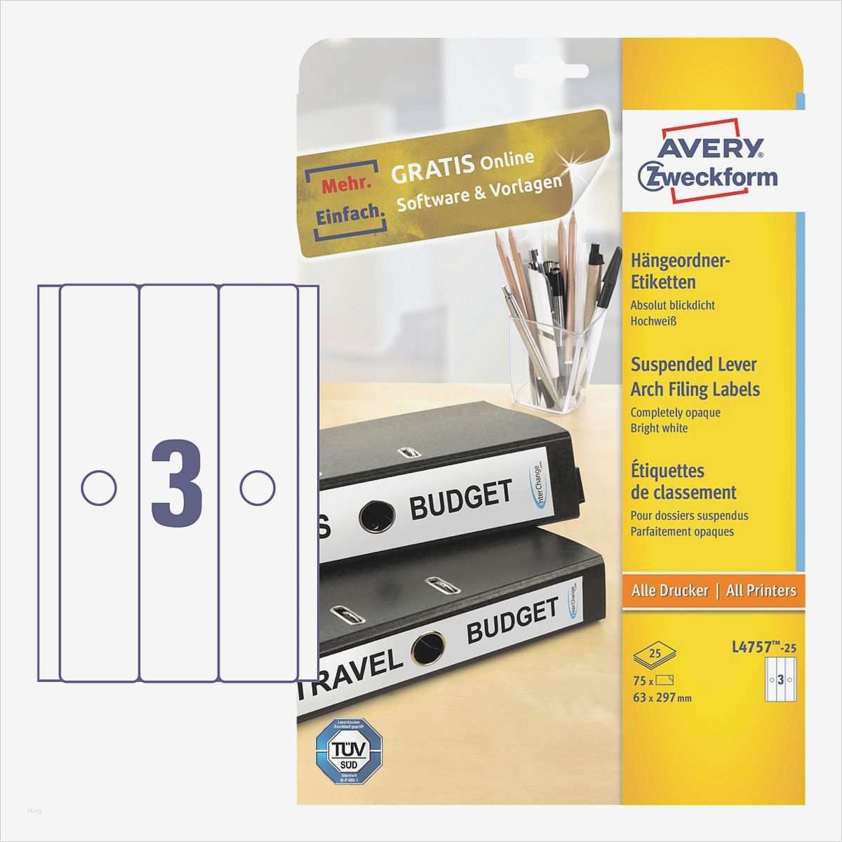 Otto Office Etiketten Vorlage Gut Avery Zweckform Selbstklebende ordnerrücken Etiketten Für