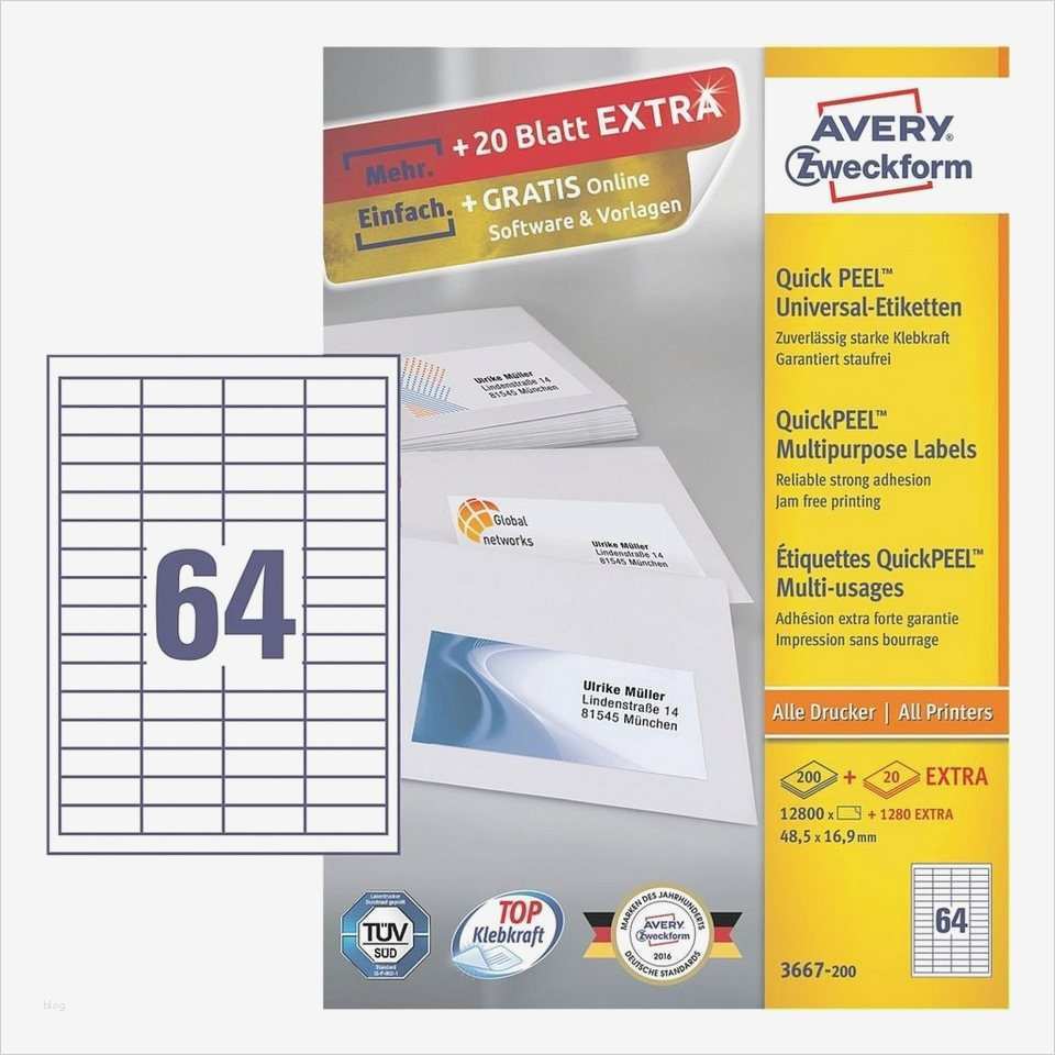 Otto Office Universal Etiketten Vorlage Schönste Avery Zweckform Er Pack Universal Klebeetiketten