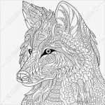 Pages Vorlagen Buch Wunderbar Wolf Adult Coloring Page Zentangle Doodle by