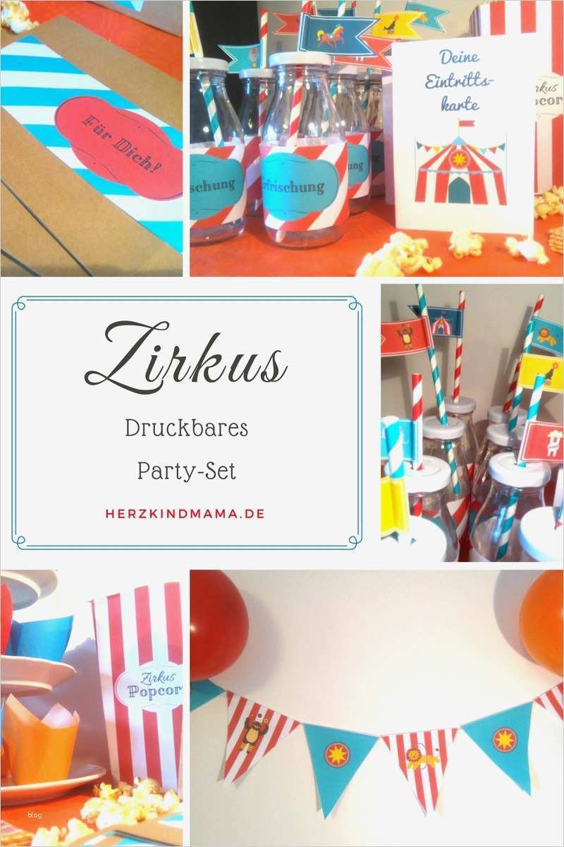 Partyhut Vorlage Ausdrucken Angenehm Zirkus Party Set Gratis Druckvorlagen Herzkindmama