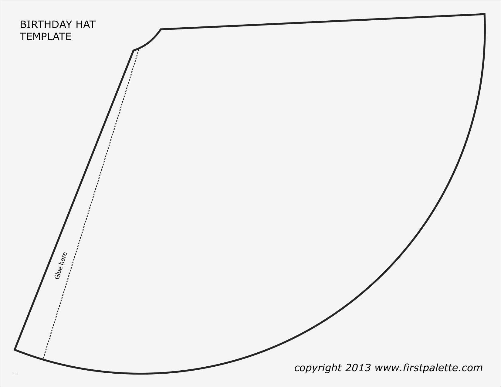Partyhut Vorlage Ausdrucken Schönste Birthday Hat Template