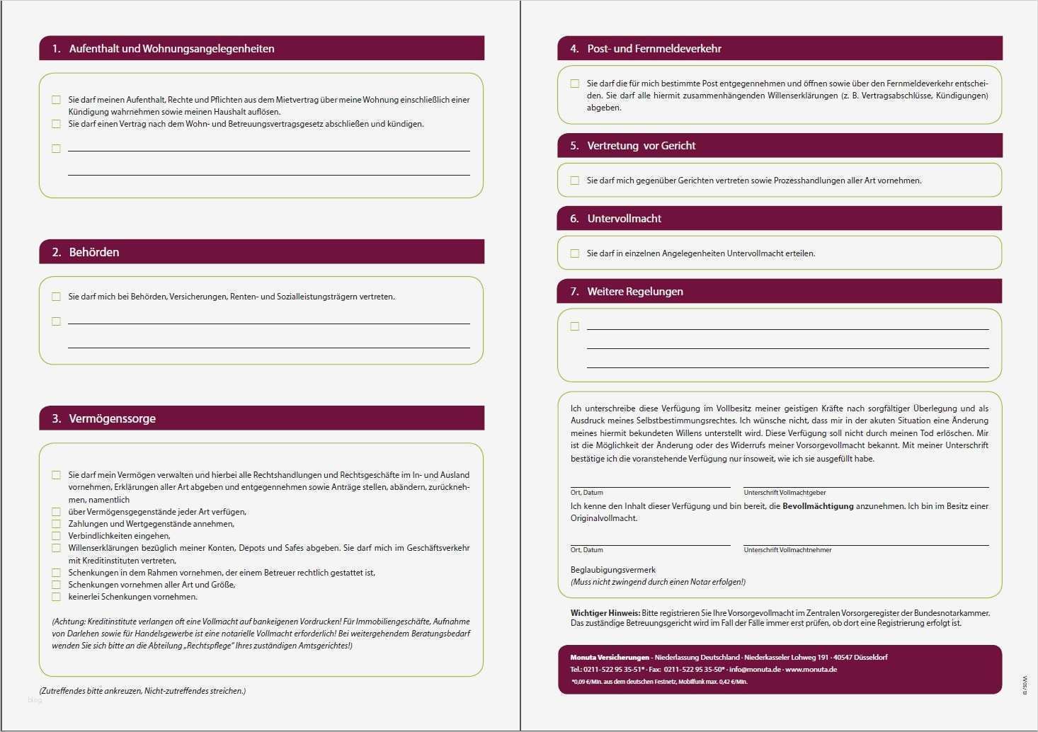Patientenverfügung Pdf Vorlage Bewundernswert Vollmacht Muster Vollmachtmuster