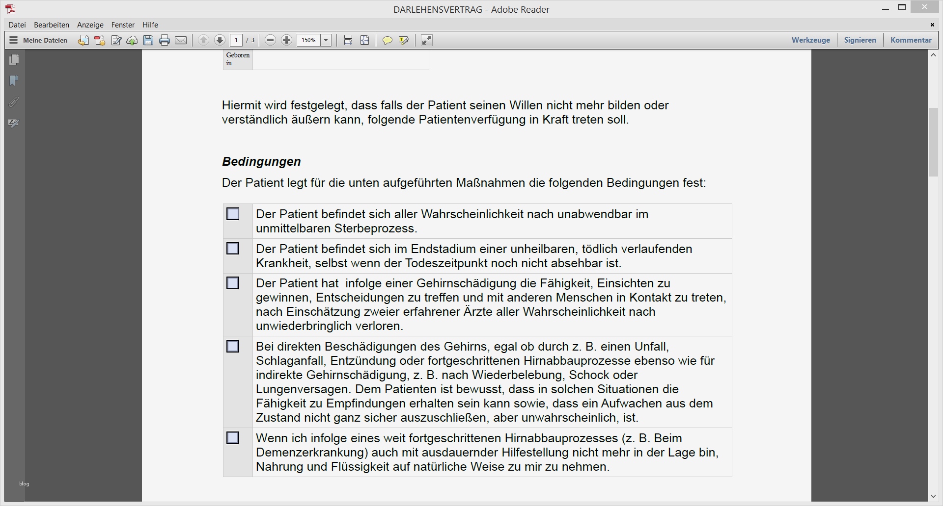 Patientenverfügung Pdf Vorlage Bewundernswert Vorlage Patientenverfügung › Patientenverfügung formular