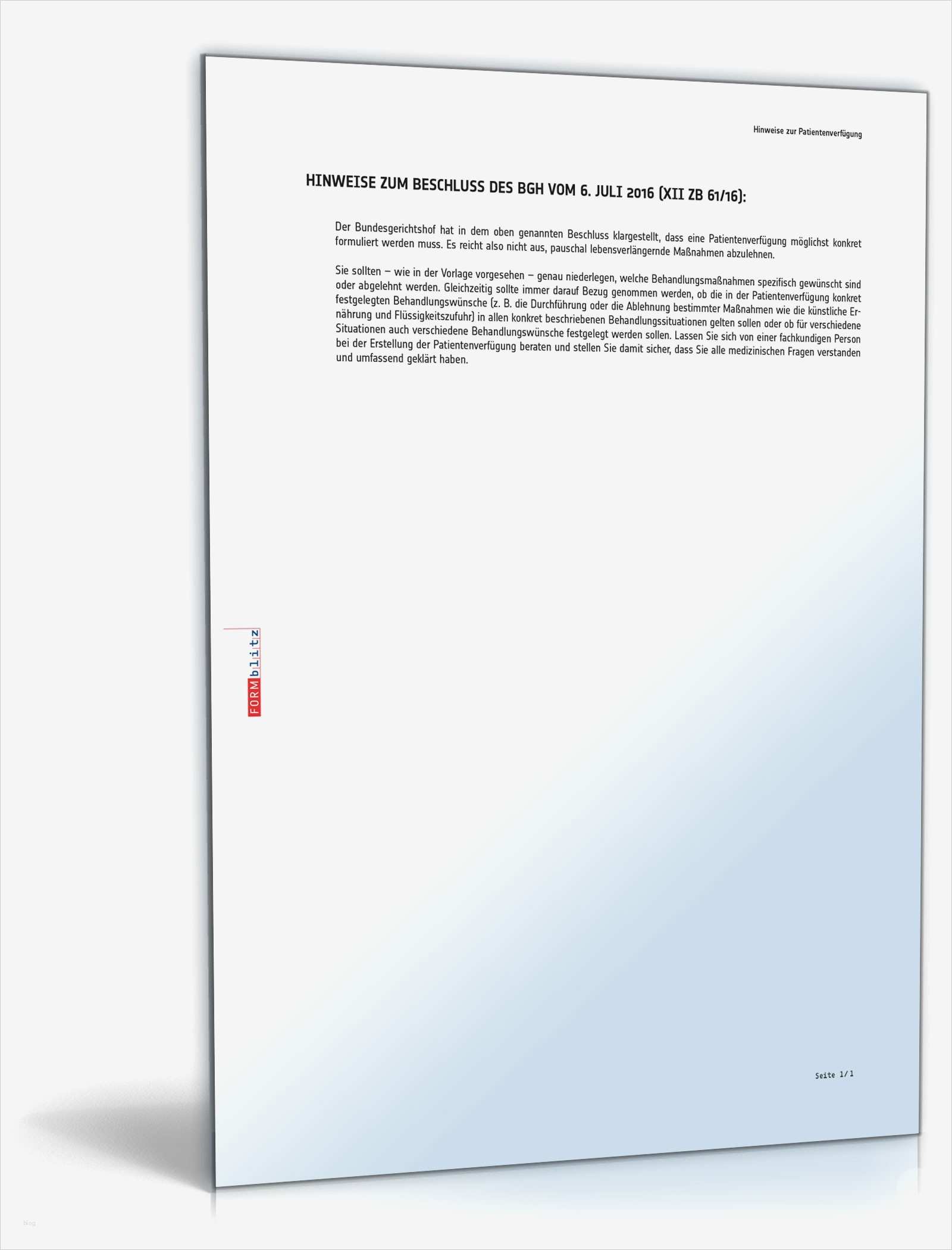 Patientenverfügung Pdf Vorlage Einzigartig Patientenverfügung Muster Rechtssichere Vorlage Zum Download