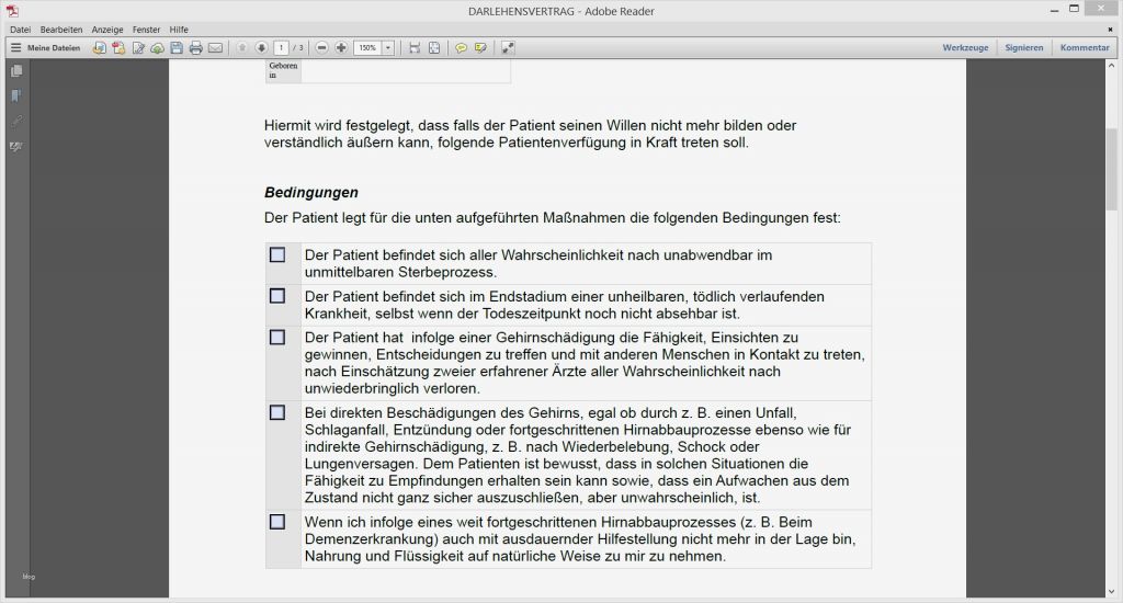 Patientenverfügung Vorlage Pdf Elegant Vorlage Patientenverfügung › Patientenverfügung formular