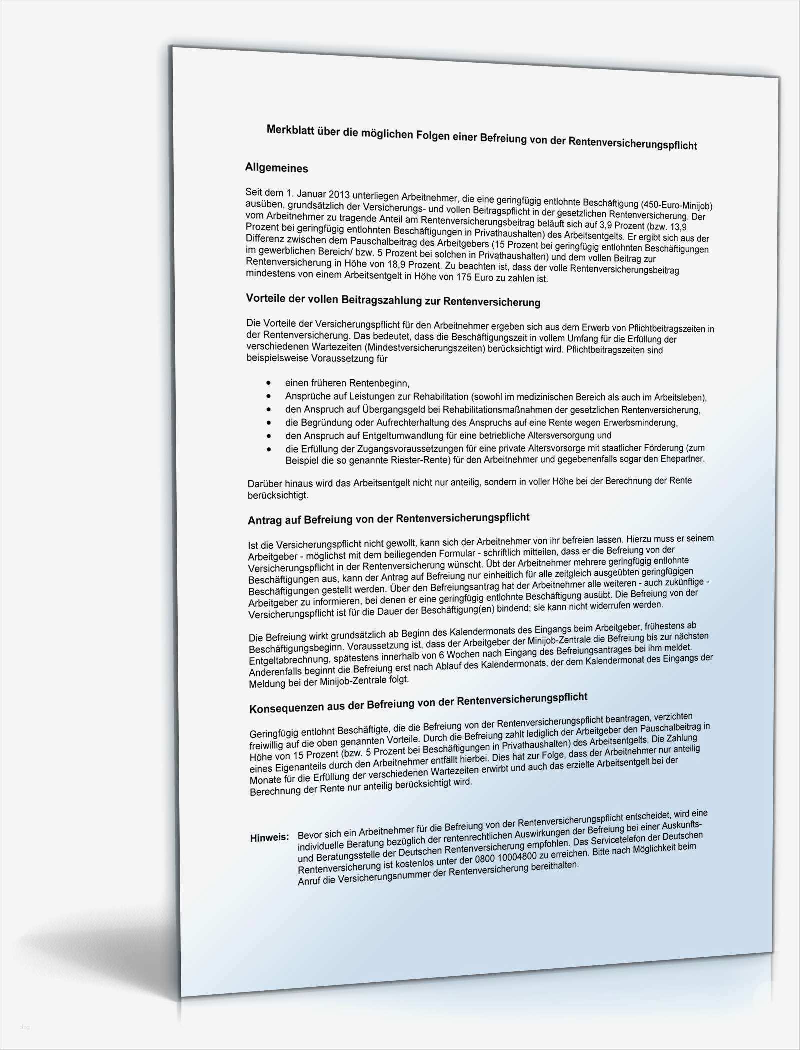 Personalfragebogen Pdf Vorlage Neu Antrag Auf Befreiung Von Der Rentenversicherungspflicht