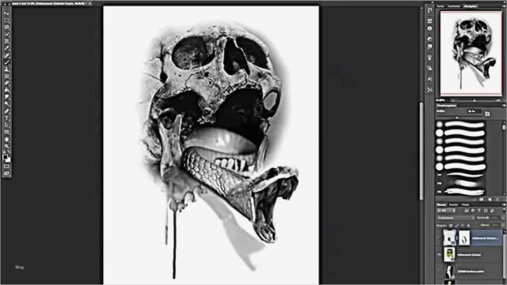 Photoshop Layout Vorlagen Gut Skull Snake Tattoo Vorlage Vom Shop Zum Echten
