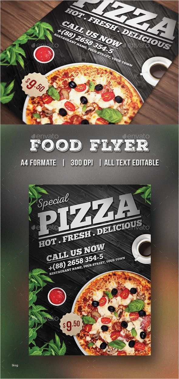 Pizza Flyer Vorlage Einzigartig Pizza Flyer Food Flyer