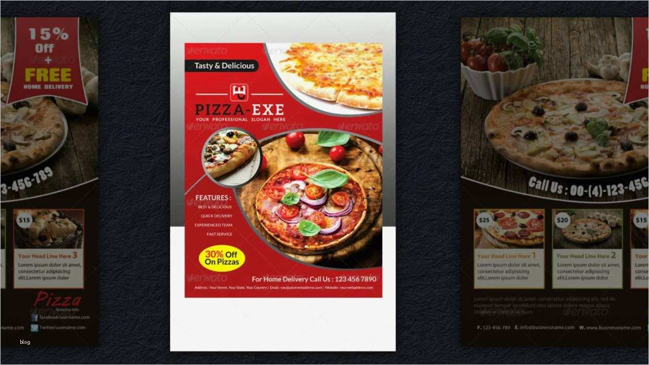 Pizza Flyer Vorlage Elegant Ungewöhnlich Werbung Flyer Vorlage Zeitgenössisch Bilder