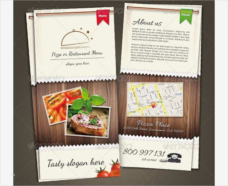 Pizza Flyer Vorlage Erstaunlich Wickelfalz Restaurant Flyer Menü