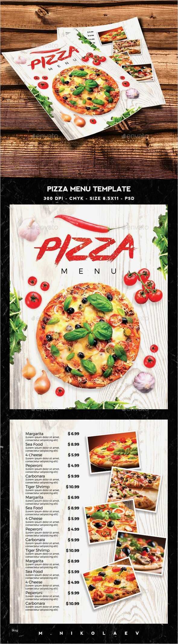 Pizza Flyer Vorlage Genial Pizza Menu Template