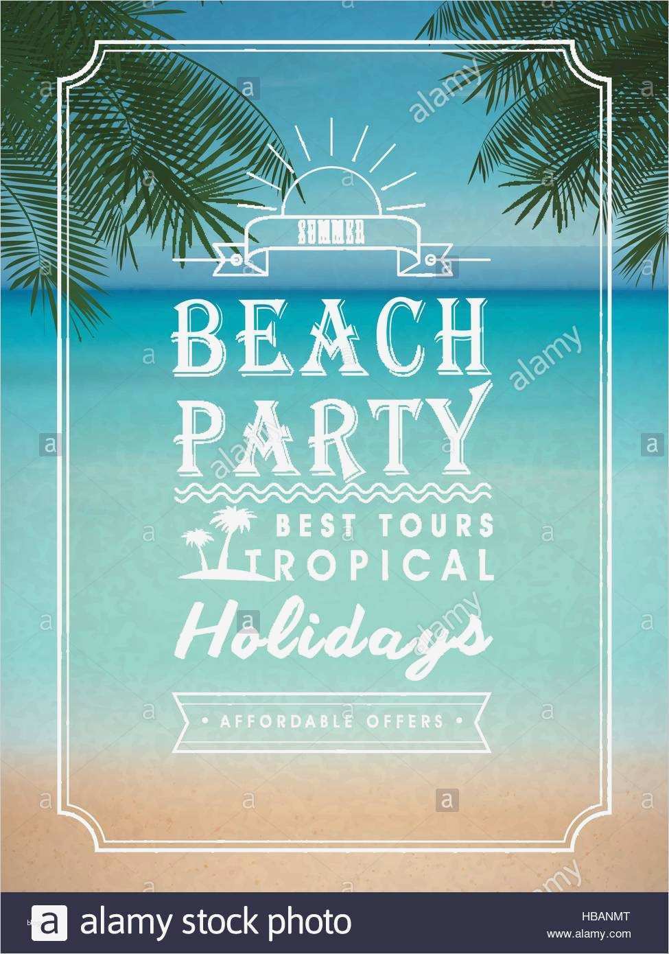 Plakat Vorlage Powerpoint Wunderbar Moderne sommer Strand Party Plakat Design Vorlage Vektor