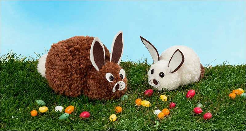 Pompon Tiere Basteln Vorlage Neu Pomponhase Zu Ostern Basteln