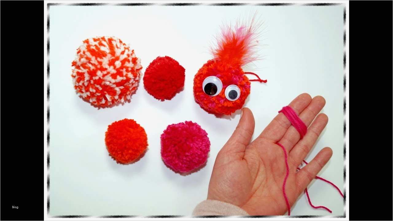 Pompon Tiere Basteln Vorlage Schönste Große Pompons Mit Den Fingern Selber Machen Basteln Mit