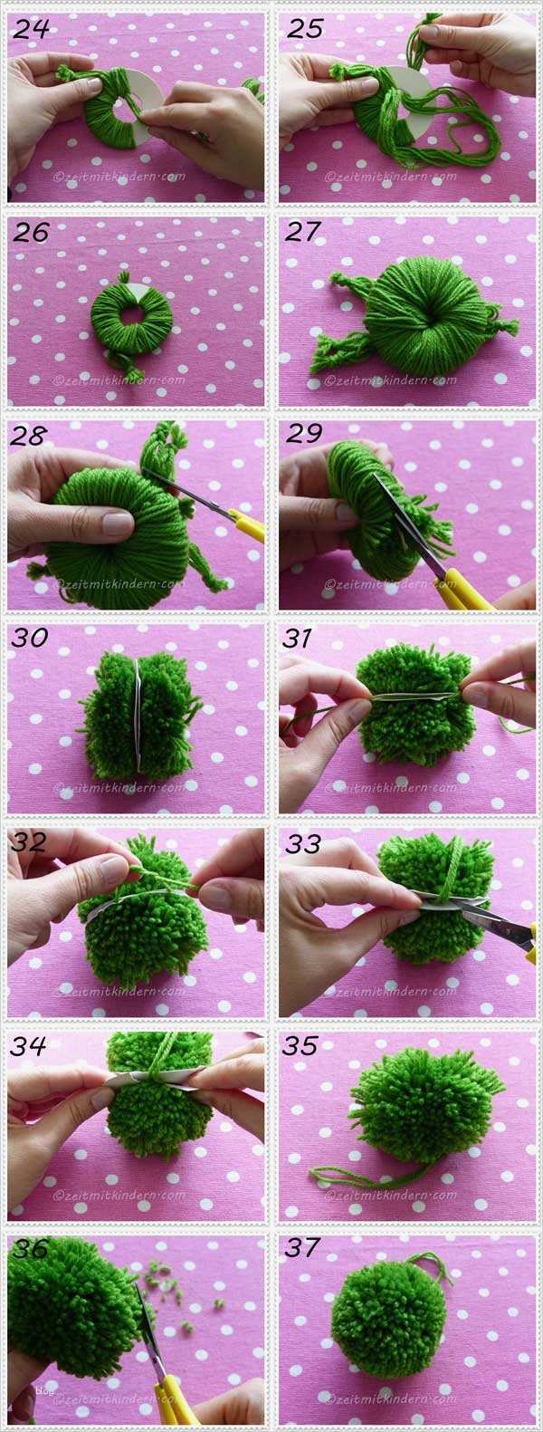 Pompon Tiere Basteln Vorlage Süß Pompon Tiere Aus Wolle Basteln