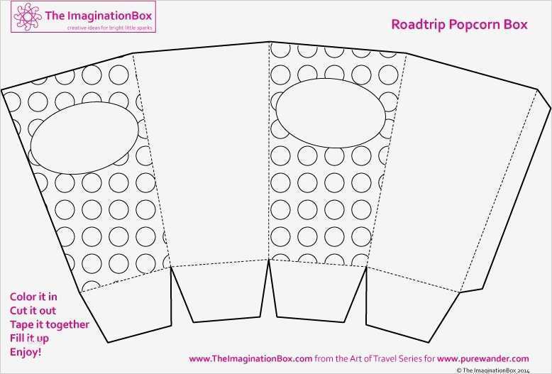 Popcorn Schachtel Vorlage Erstaunlich Creative Travel Friendly Activities and Printables for
