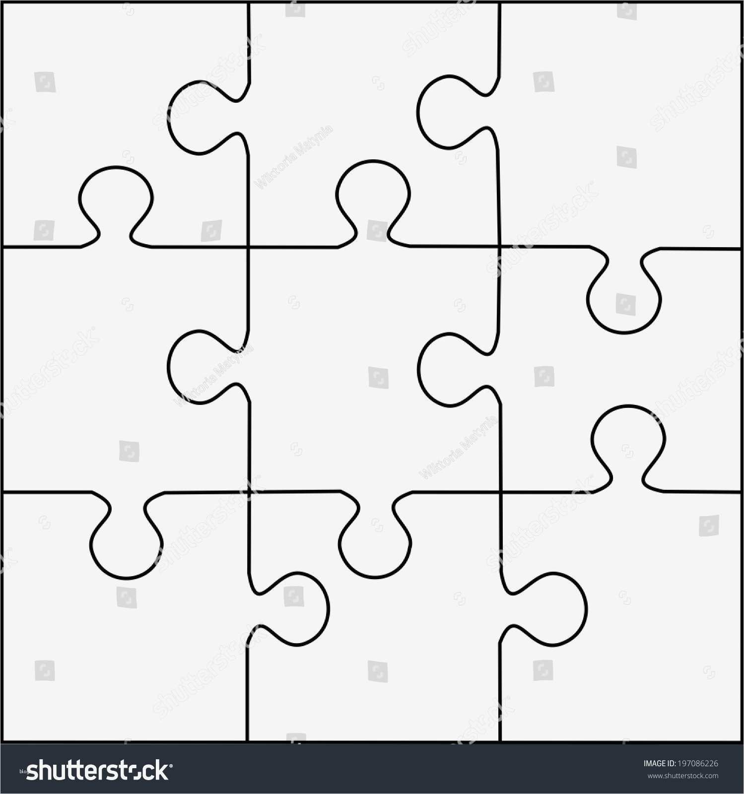Powerpoint Puzzle Vorlage Großartig Puzzle Template 9 Pieces Vector Stock Vektorgrafik