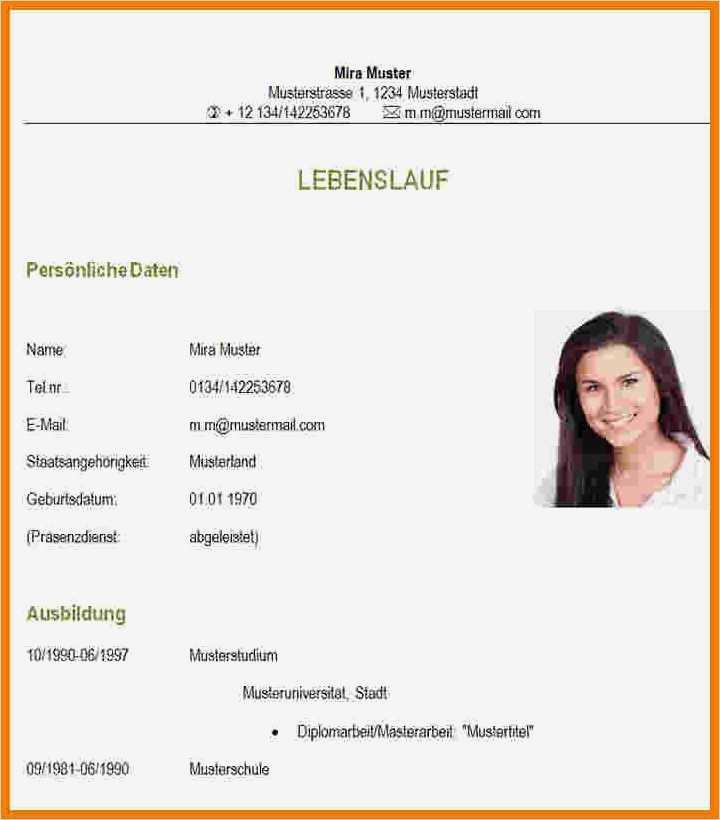 Praktikums Vorlage Muster Angenehm 10 Lebenslauf Student Praktikum