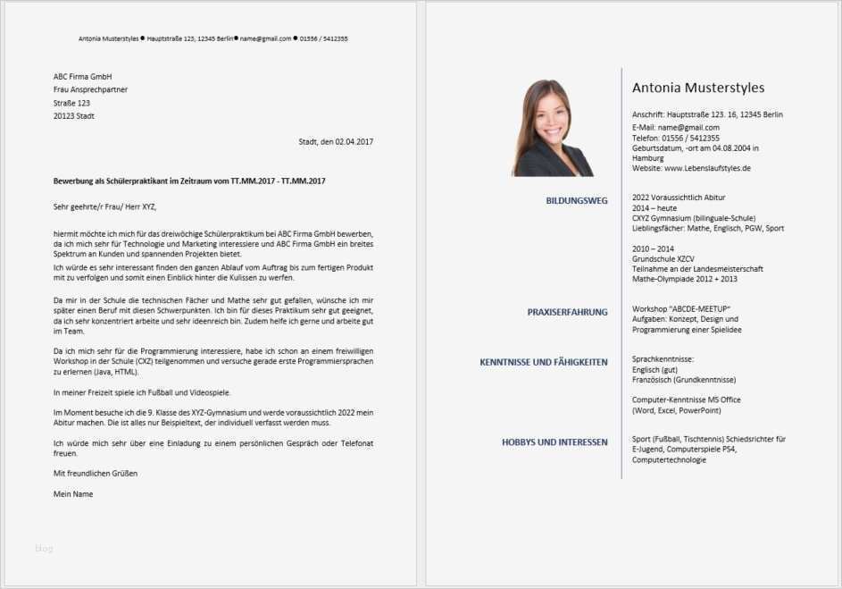 Praktikumsbewerbung Für Schüler Vorlage Bewundernswert Bewerbung Schülerpraktikum