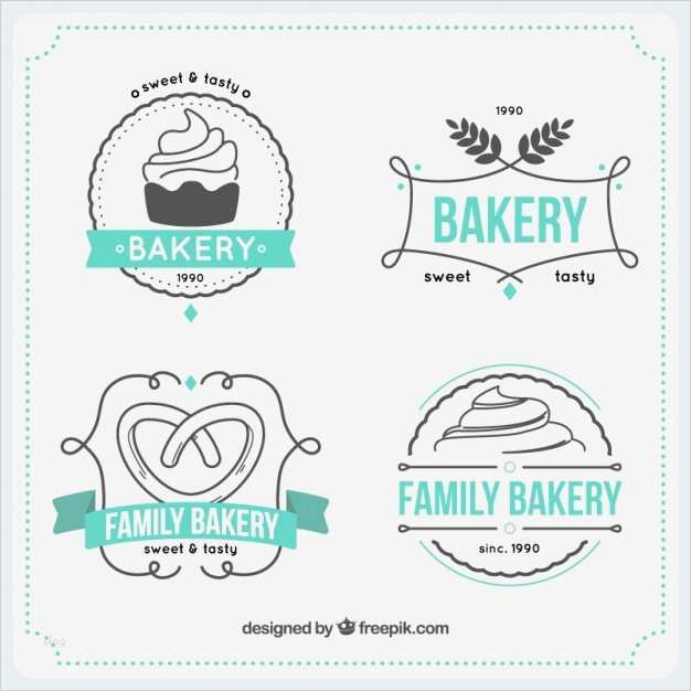 Preisschilder Vorlagen Bäckerei Erstaunlich Hand Gezeichnet Bäckerei Logos Vorlagen