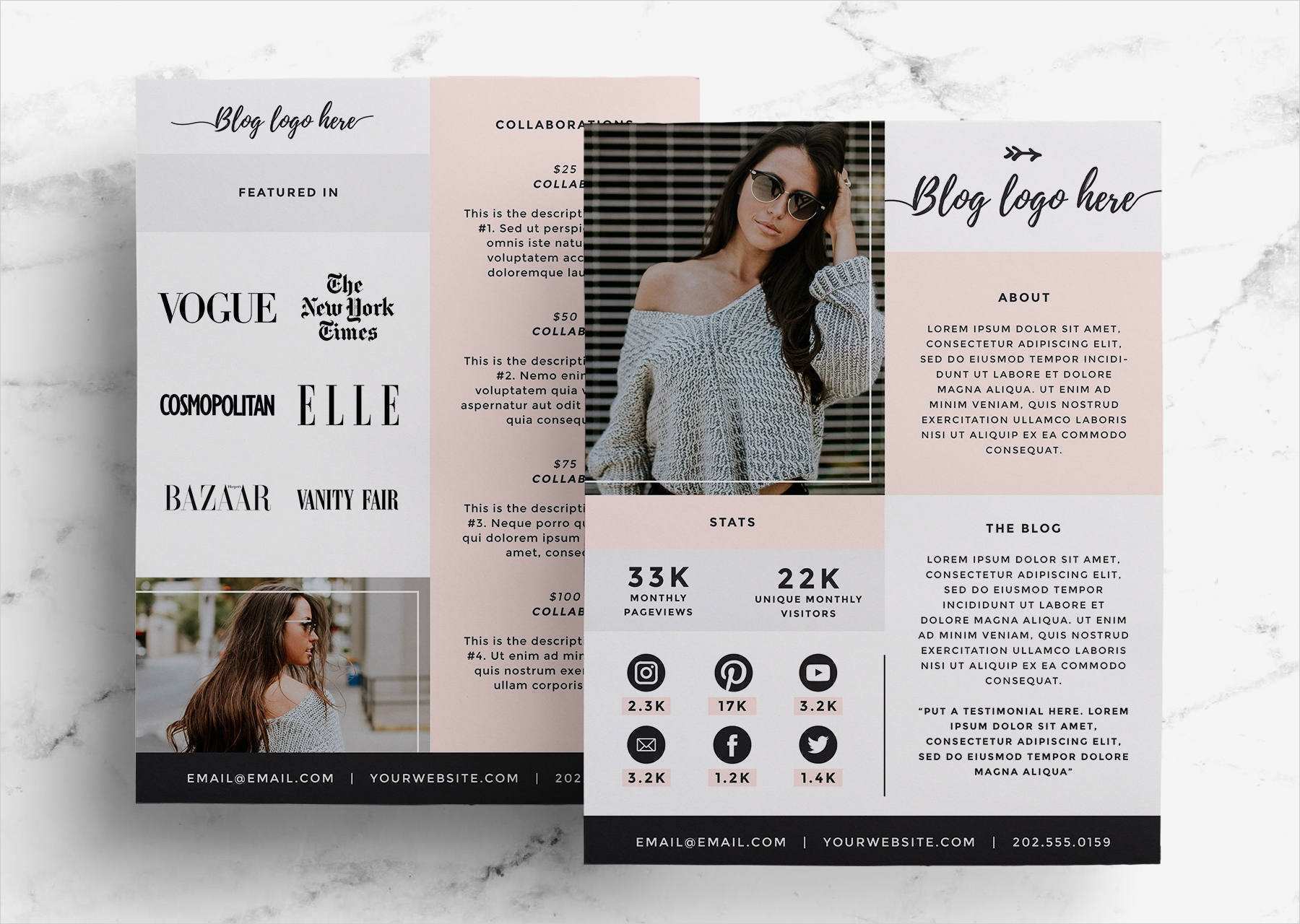 Press Kit Vorlage Einzigartig Media Kit Template for Bloggers Price List Press Kit
