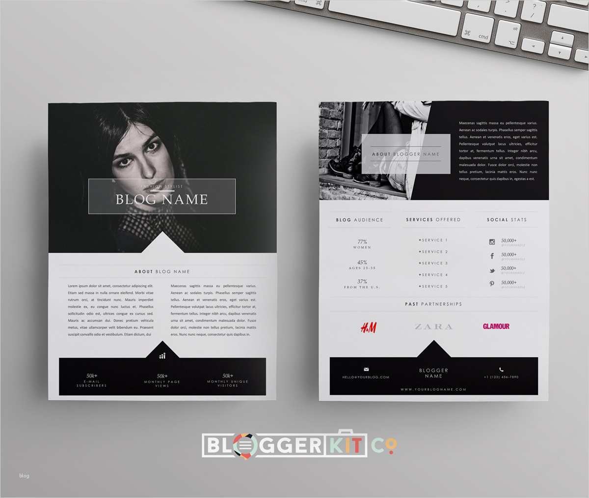 Press Kit Vorlage Fabelhaft Fashion Blogger Media Kit Template